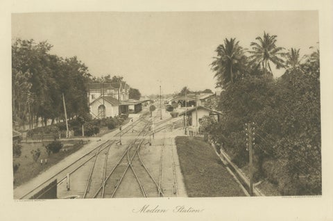 Railway Station Medan, Sumatra, C J Kleingrothe, Dutch East Indies c1910, close-up 4