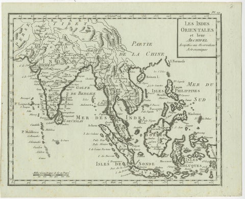 Antique Map of India, the East Indies and the Philippines, view 2