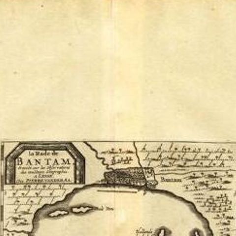 Antique Map of the Roadstead of Bantam by Van der Aa, 1725, close-up 1