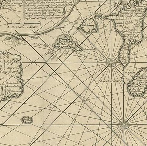 Antique Map of Ambon and Boero by Valentijn, 1726, close-up 2