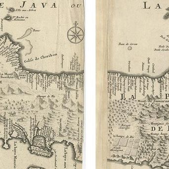 Antique Map of Java 'Indonesia' by Chatelain, 1719, close-up 1