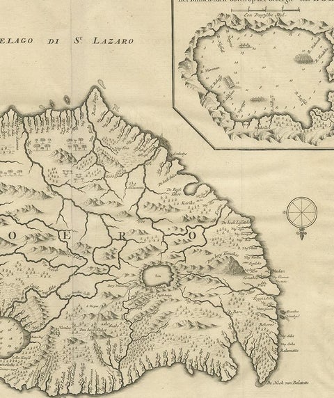Antique Map of Boero in Indonesia by Valentijn, 1726, view 4