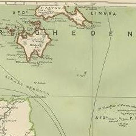 Antique Map of the Region of Banjarmasin, Indonesia 1900, close-up 1