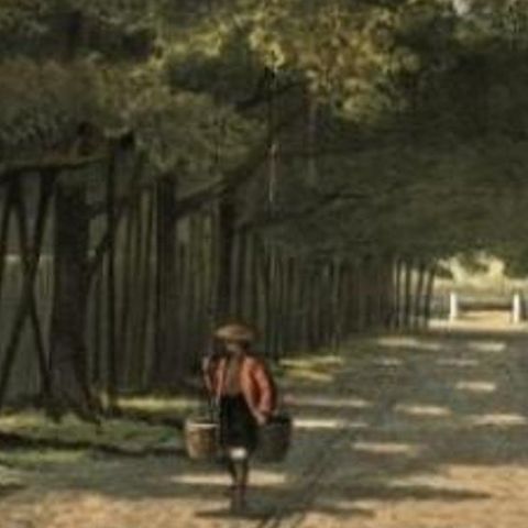 Antique Print of the Royal Arboretum in Batavia by Perelaer, 1888, close-up 2