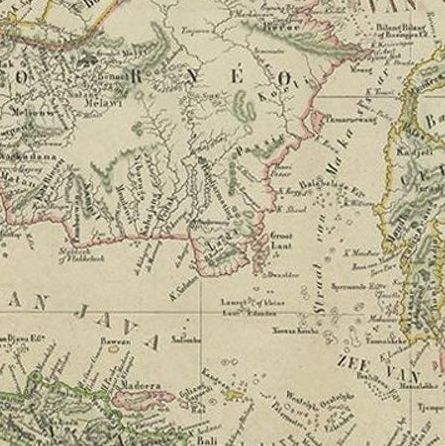 Antique Map of the East Indies by Van der Aa '1849', close-up 1