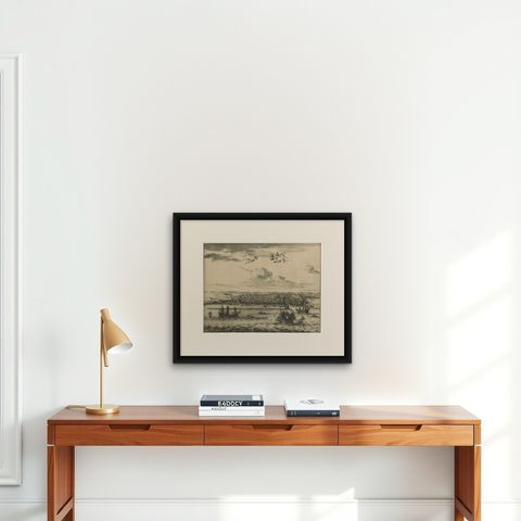 View of the City Banten or Bantam Near the Western End of Java, Indonesia, c1725, shown framed on a wall, true to size
