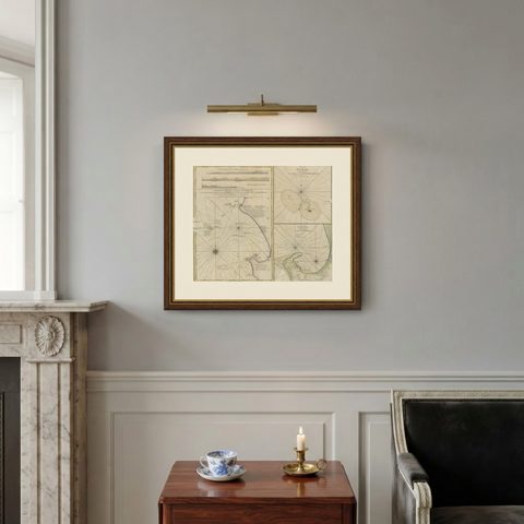 Early Chart Identifying British Spice Trading Colony of Bencoolen, Sumatra, 1797, shown framed on a wall, true to size