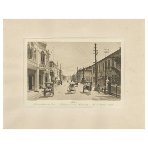 Kesawan Street, Medan, Rare c.1910 Photograph by C.J. Kleingrothe, Indonesia