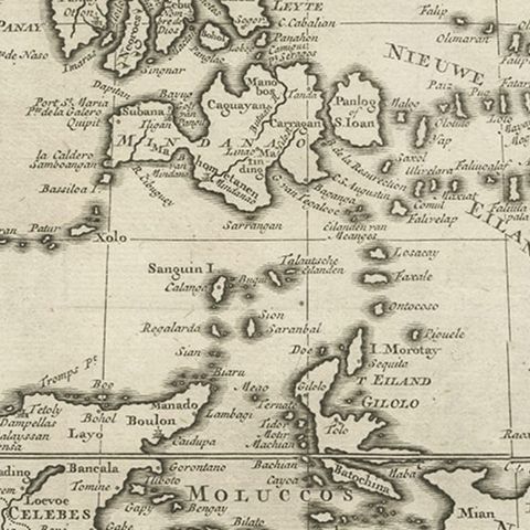 Old Map of the Philippines and Part of Indonesia 'Spice Islands', 1744, close-up 3