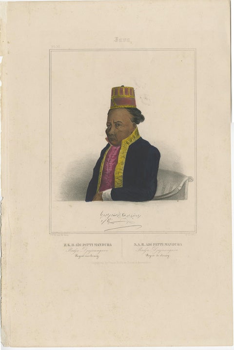 Portrait of Adi Patti Mandura, Raja Djajanagara, Regent of Serang on Java, 1844, view 3