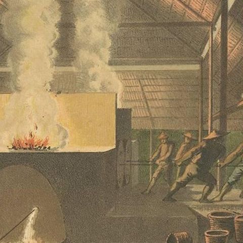 Antique Print of Tin Casting in Indonesia by M.T.H. Perelaer, 1888, close-up 2