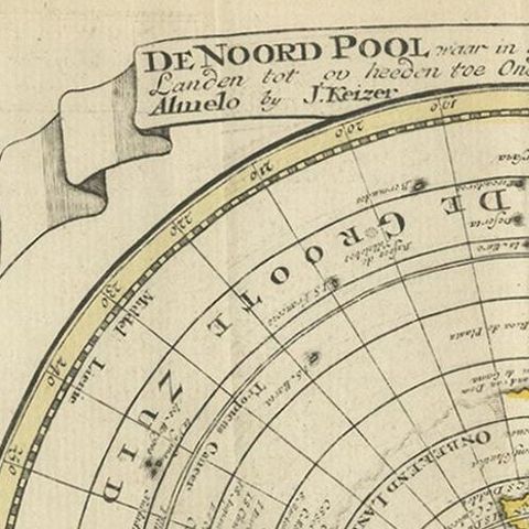 Antique Map of the North Pole & Sangihe Archipelago by Keizer & de Lat, 1788, close-up 1