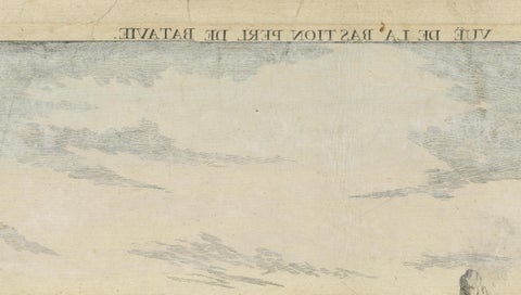 Batavia Bastion Perl, Antique Optical Print of Indonesia, c.1770, close-up 5