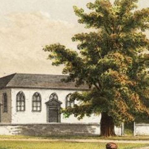 Antique Print of a Church in Batavia 'Jakarta', Indonesia 1888, close-up 1