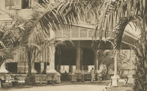 Medan Hotel, Antique Photogravure of Colonial Indonesia, c.1900, close-up 2