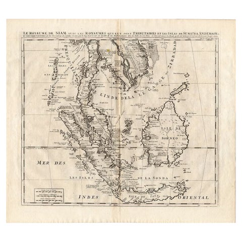 Antique Map of Southeast Asia by Chatelain, c.1732