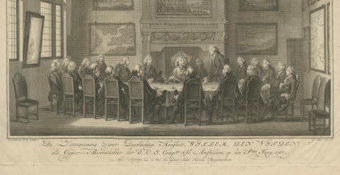 Meeting of the VOC Directors with Prince William V, Amsterdam 1768, close-up 3