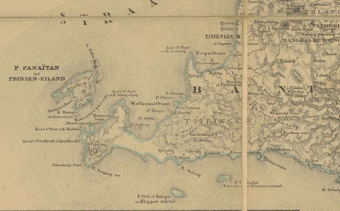 Large Antique Map of Java & Madura with Batavia Inset, c.1870s Dutch East Indies, close-up 5