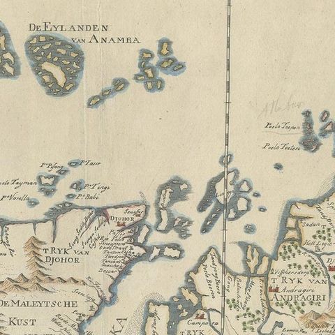 Antique Map of Sumatra, Indonesia 'c.1780', close-up 1