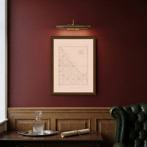 Antique Sea Chart of the Coast of Sumatra, Indonesia, circa 1775, shown framed on a wall, true to size