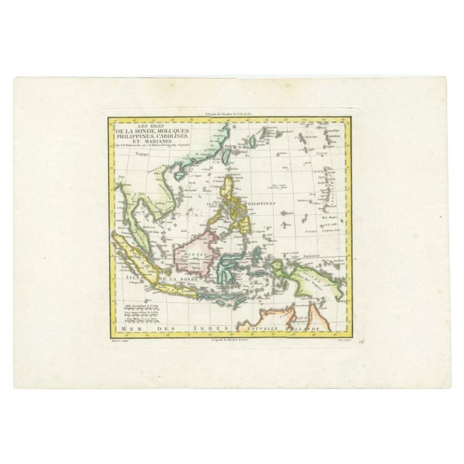 Antique Map of Dutch East Indies (Indonesia) by C.F. Delamarche, Circa 1806