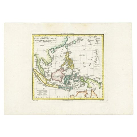 Antique Map of Dutch East Indies (Indonesia) by C.F. Delamarche, Circa 1806