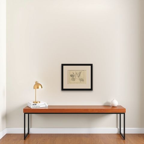 Antique Print of a Pepper Branch, 1739, shown framed on a wall, true to size