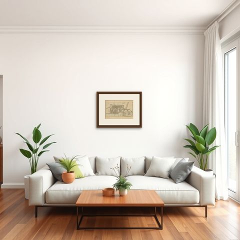Antique Plan of Batavia in the Dutch East Indies or Indonesia, circa 1695, shown framed in a room, true to size