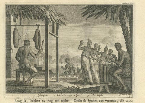 Antique Print of Music Instruments from Ambon by Valentijn '1726', view 2