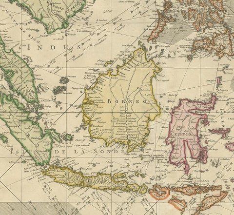 Antique Map of the East Indies by Bonne '1776', view 3