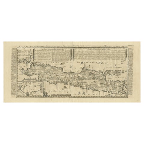 Antique Map of Java by Henri Chatelain, Decorative Print, 1718, France