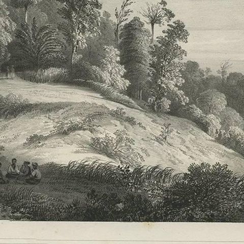 Antique Print of Batoe-Medjah 'Ambon, Indonesia' by C.W.M Van de Velde, close-up 2