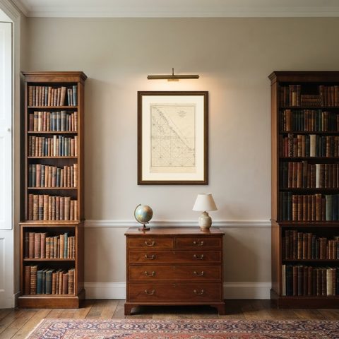 Antique Map of the South-Western Coast of Sumatra by De la Haye, c.1780, shown framed in a room, true to size
