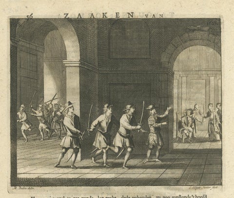 Antique Print of the Kidnapped Governor by Valentijn, 1726, view 3