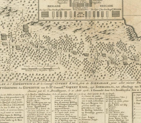 Antique Print of the Expedition of Govert Knol from Surabaya to Pangerang, 1750, view 3