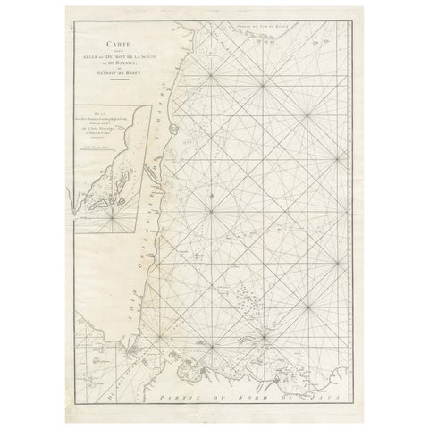 Antique Sea Chart by J. B. d'Apres de Mannevillette, Sumatra, 1780