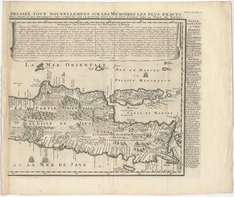 Antique Map of Java 'Indonesia' by Chatelain, 1719, view 2