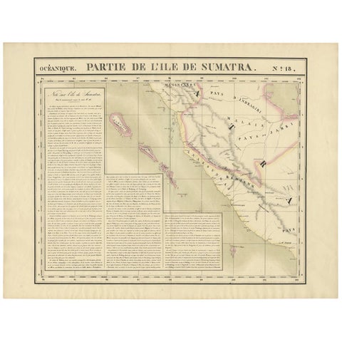 Antique Map of West Sumatra by P.M.G. Vandermaelen, 1827