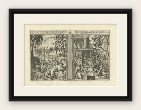 Global Harvests and Crafts: From the East Indies to Chinese Lacquerwork, c. 1708, shown framed