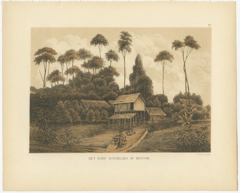 Set of 21 Antique Prints Illustrating the Travels to Cenderawasih Bay, 1875, view 5