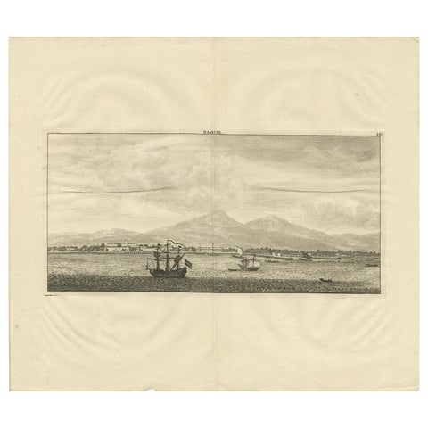 Antique Print of Batavia by De Bruyn, 1714