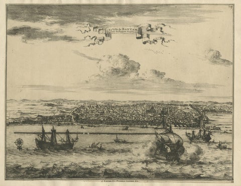 View of the City Banten or Bantam Near the Western End of Java, Indonesia, c1725, close-up 1