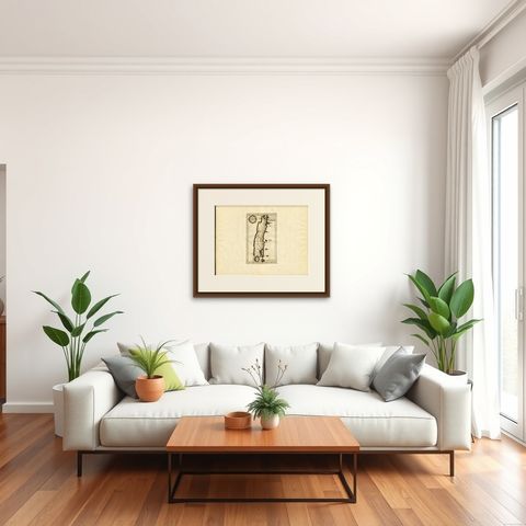 Antique Map of the Island of Java by Van Der Aa, 1725, shown framed in a room, true to size