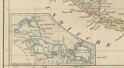 Netherlands East Indies Map with Java Inset, Nieuwe Hand-Atlas, 1876, close-up 5