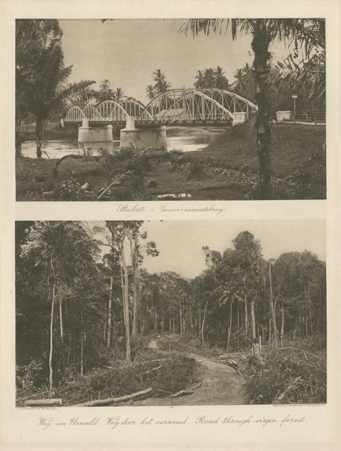 Stabat Government Bridge & Forest Road, Kleingrothe Photogravure c.1900, close-up 1