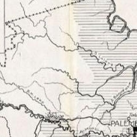 Antique Map of the Palembang Area, c.1900, close-up 1