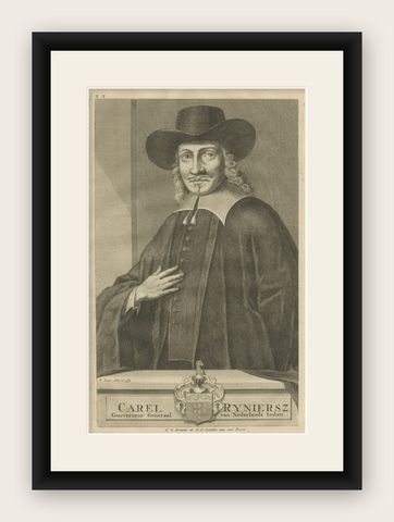 Carel Reyniersz: Esteemed Governor-General of the VOC, Dutch East Indies, 1724, shown framed