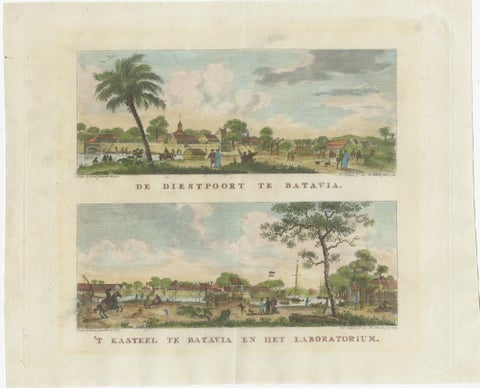 Dutch Colonial Views of Batavia, Diestpoort and Castle with Laboratory, c.1780, view 2