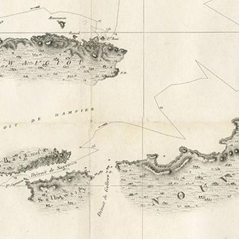 Antique Map of Indonesia by C.F. Beautemps-Beaupre, circa 1807, close-up 2