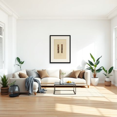 Antique Sugarcane Chromolithograph, Teboe Soerat Banteng, Java 1892, shown framed in a room, true to size